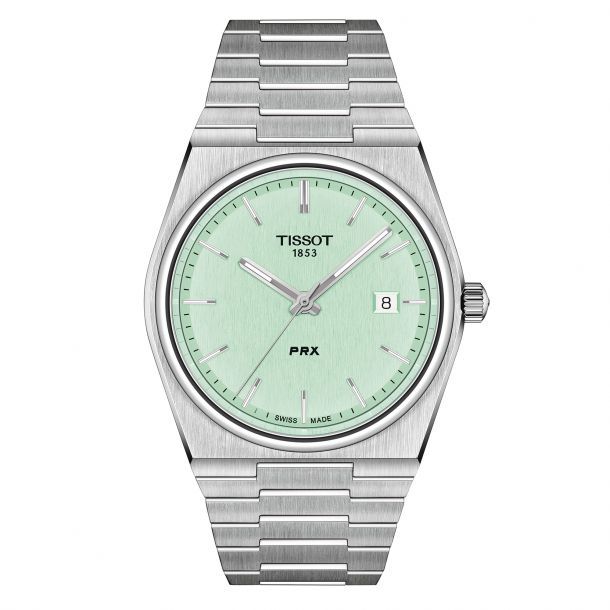 Tissot PRX Quartz 40mm Mint Green Dial Stainless Watch T137.410.11.091.01