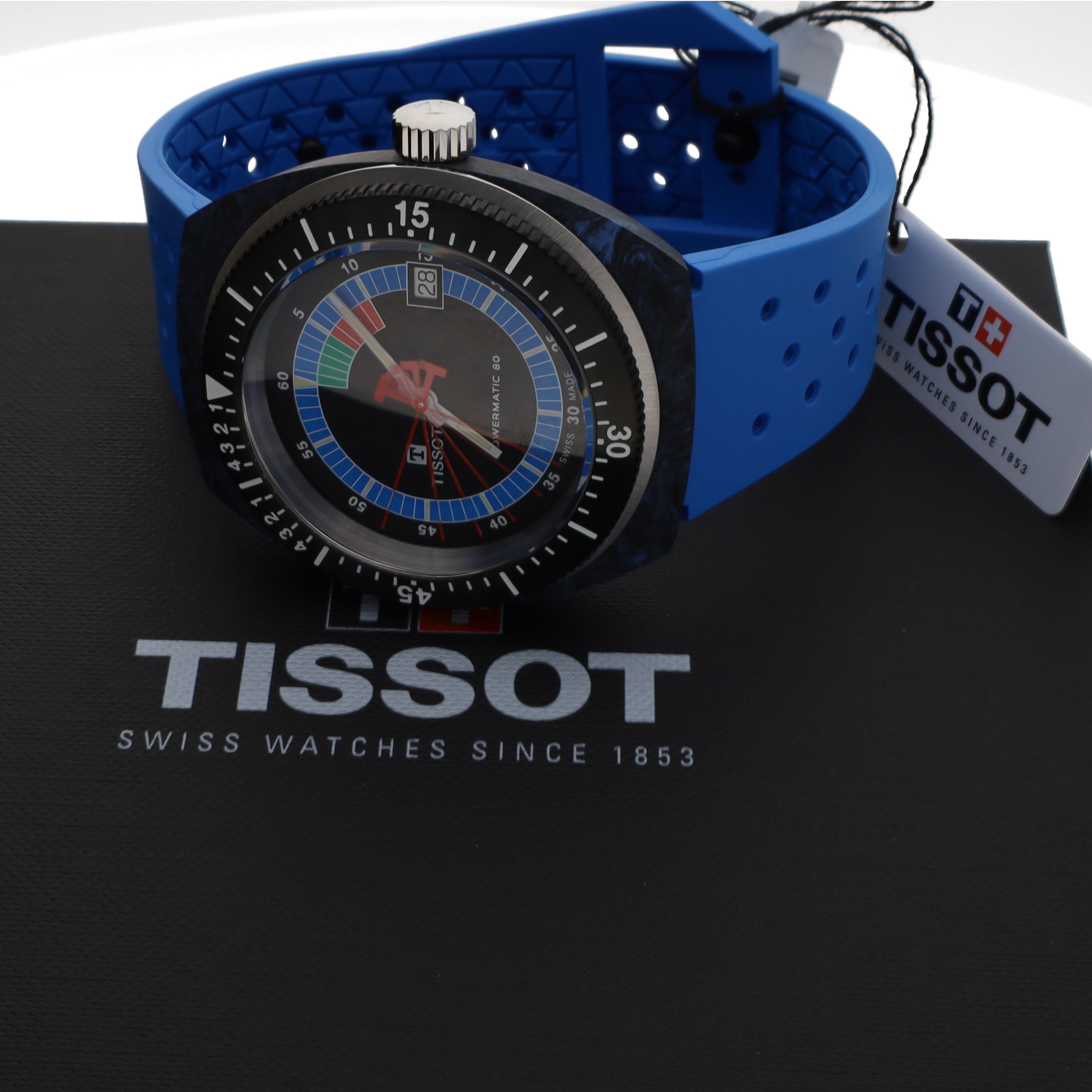 Tissot T-Sport Sideral S Powermatic 80 41mm Forged Marble Carbon Case Watch