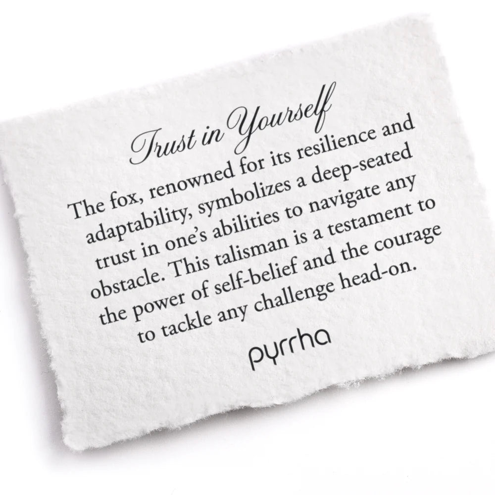 Pyrrha Sterling Silver "Trust In Yourself" Talisman 18" Fine Curb Chain Necklace